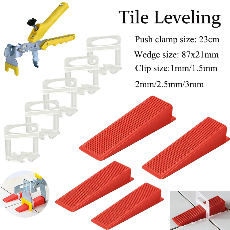 Tile Leveling Clip - ชุดปรับระดับกระเบื้อง 50-151 ชิ้น พร้อมคลิปเว้นระยะและคีมลิ่ม สำหรับการจัดตำแหน่งและติดตั้งกระเบื้องพื้นและผนังอย่างรวดเร็ว
