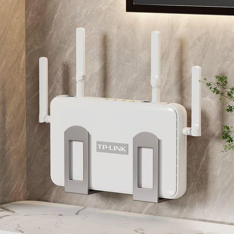 Home Improvement House - กล่องเก็บเราเตอร์ติดผนัง 2 ชิ้น ชุดขายึดอุปกรณ์ Wifi ชั้นวางกล่องรับสัญญาณ
