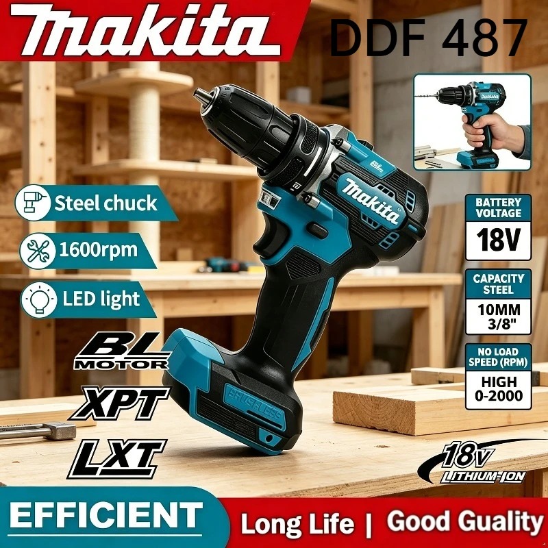 มาคิตะ DDF487 18V สว่านไร้สายแ - Makita Drill Ddf484 บทวิจารณ์และราคา